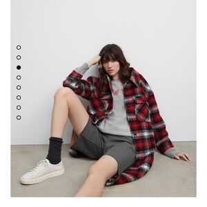 Zara Blogger Favorite Plaid Lightweight Jacket